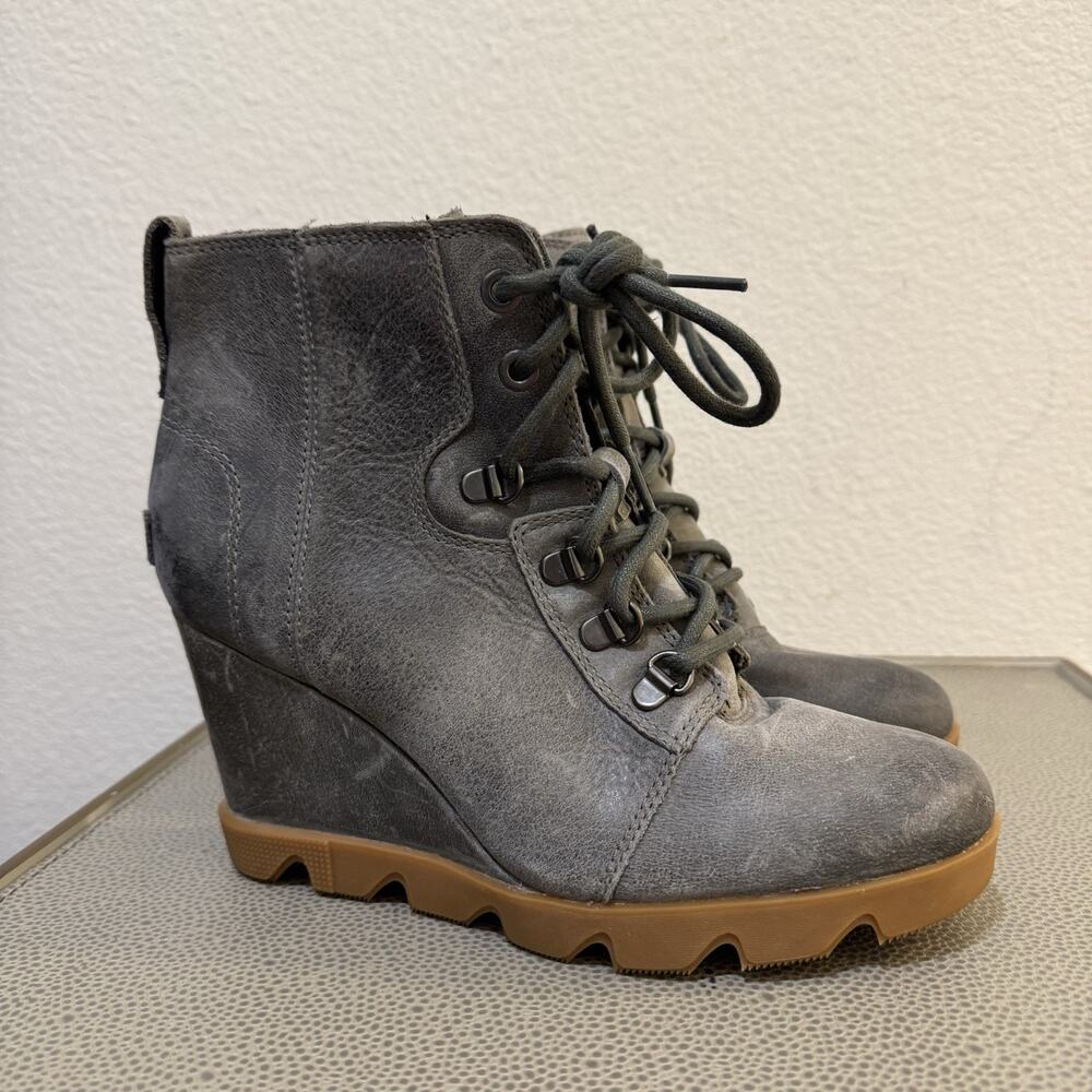 Sorel Womens Joan Uptown Lace Boot Gray Size 8.5 M